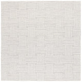 Safavieh Ebony 6'-0" x 6'-0" Rug in Light Grey / Ivory