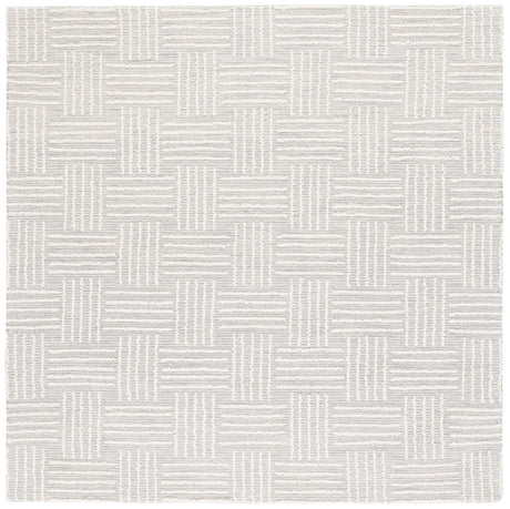 Safavieh Ebony 6'-0" x 6'-0" Rug in Light Grey / Ivory