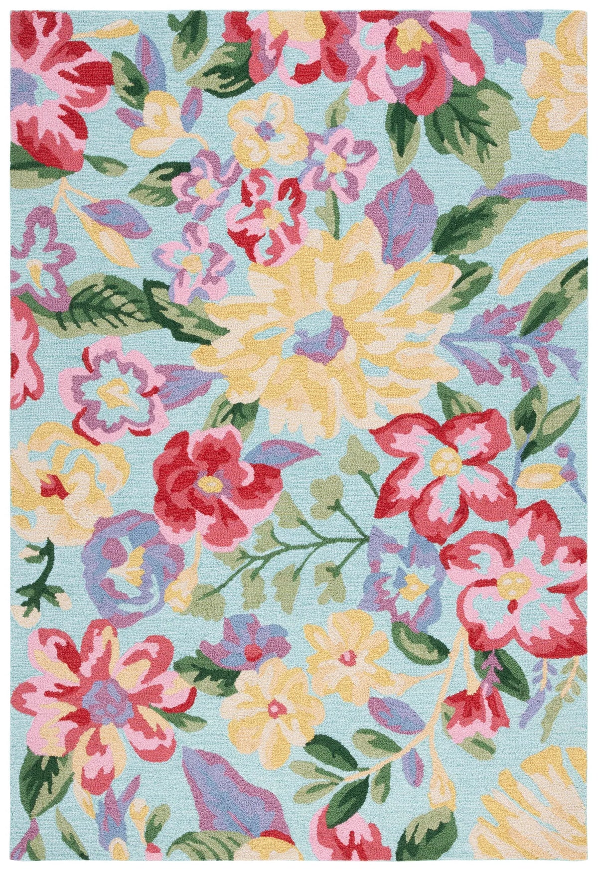 Safavieh Easy Care 4'-0" x 6'-0" Rug in Blue / Pink