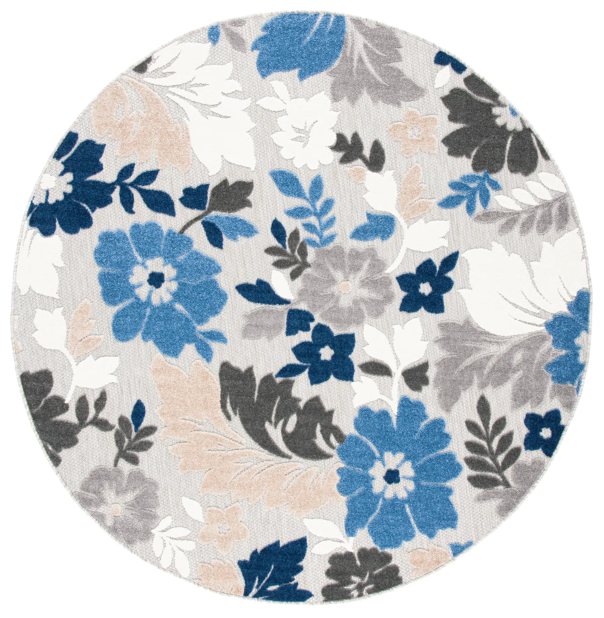 Safavieh Cabana 6'-7" x 6'-7" Rug in Grey / Blue