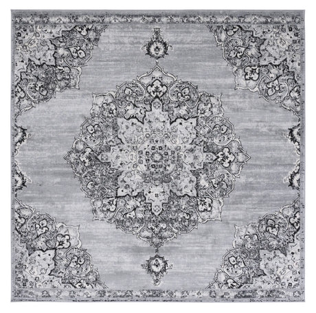 Safavieh Brentwood 6'-7" x 6'-7" Rug in Silver / Black