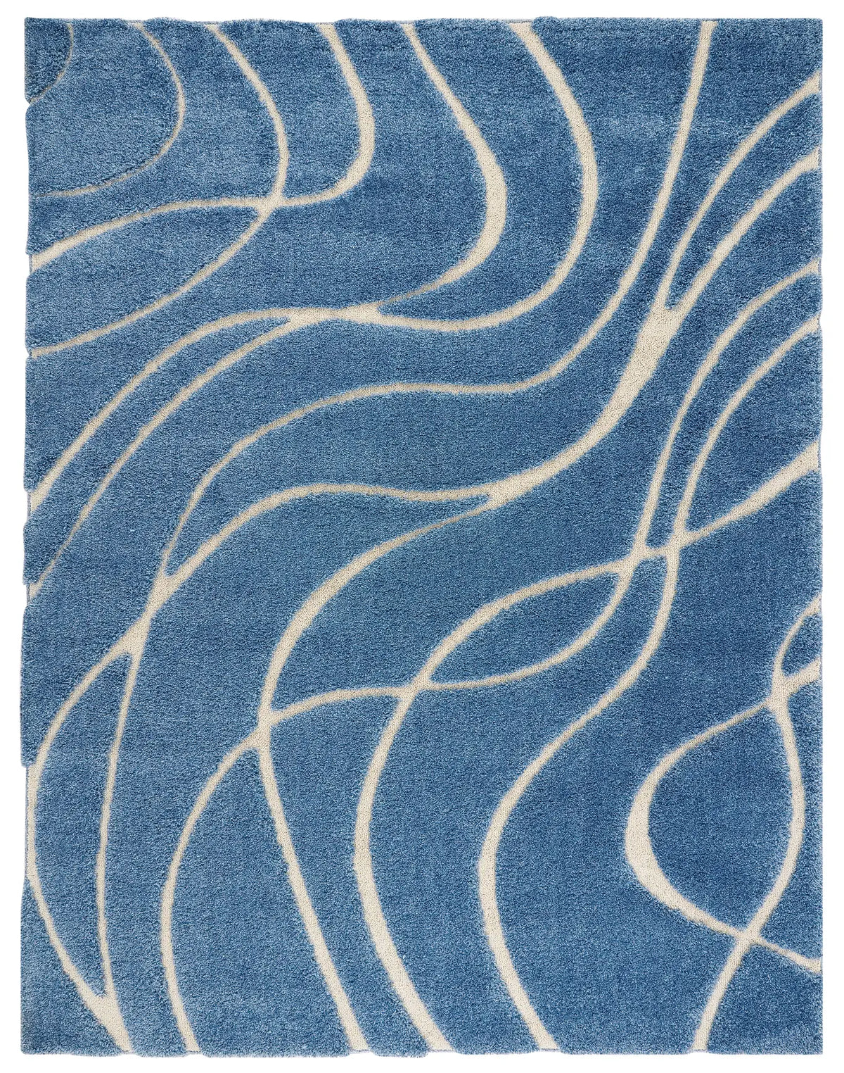 Safavieh Florida Shag 9'-6" x 13'-0" Rug in Light Blue / Cream