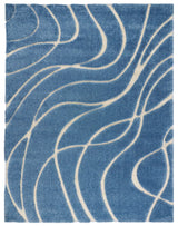 Safavieh Florida Shag 9'-6" x 13'-0" Rug in Light Blue / Cream