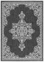 Safavieh Beach House 4'-0" x 6'-0" Rug in Charcoal / Ivory