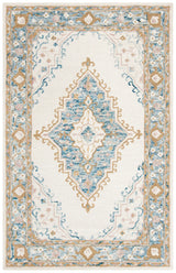 Safavieh Micro-Loop 4'-0" x 6'-0" Rug in Ivory / Blue