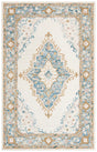 Safavieh Micro-Loop 4'-0" x 6'-0" Rug in Ivory / Blue
