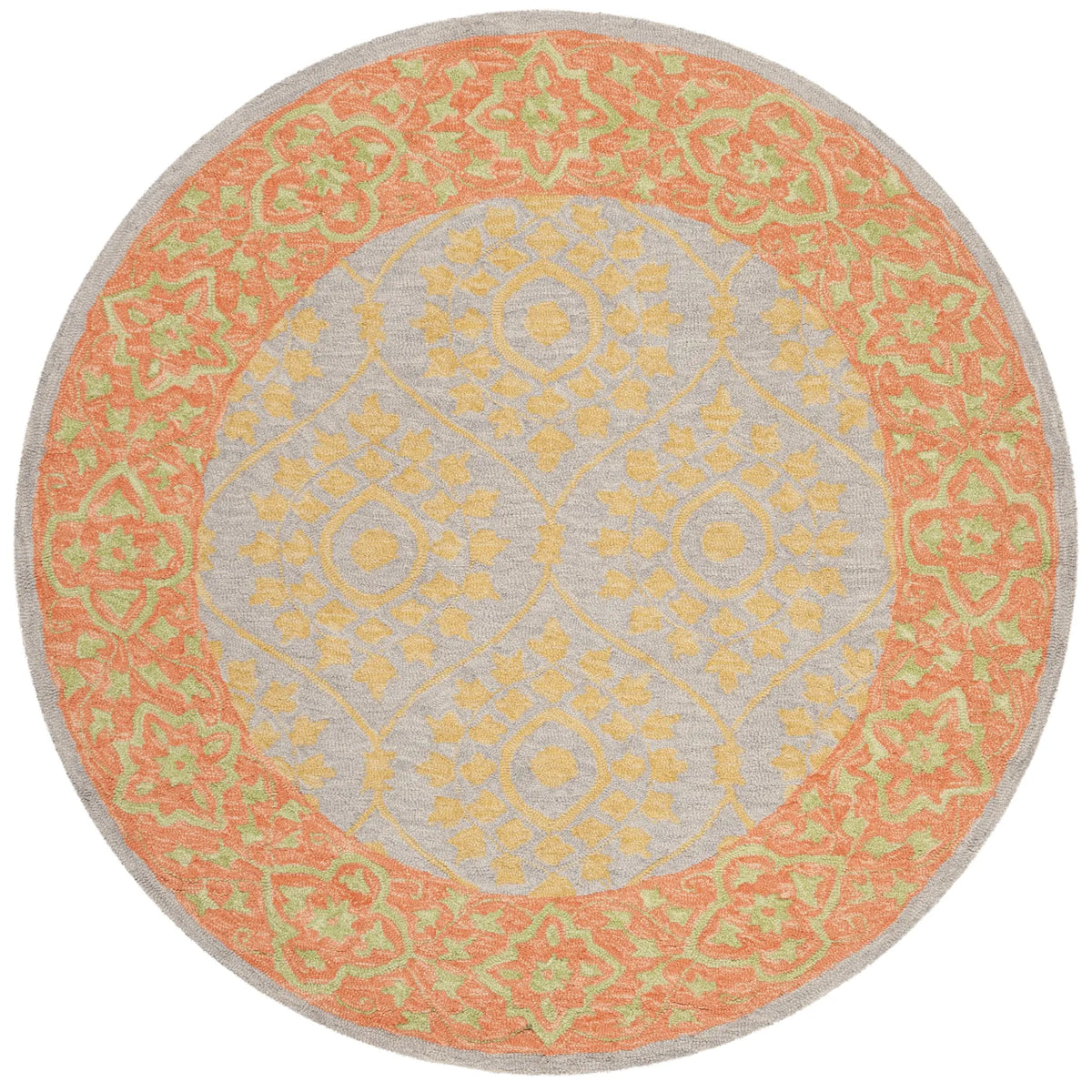 Safavieh Suzani 5'-0" x 5'-0" Rug in Orange / Silver