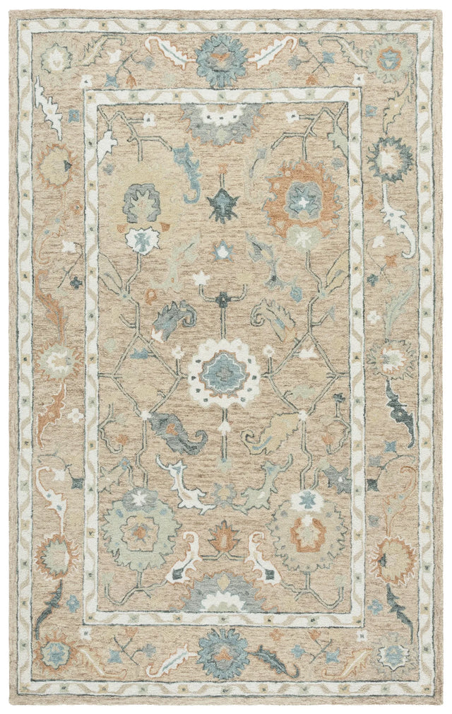 Safavieh Metro 4'-0" x 6'-0" Rug in Beige / Rust