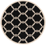 Safavieh Courtyard 5'-3" x 5'-3" Rug in Black / Beige