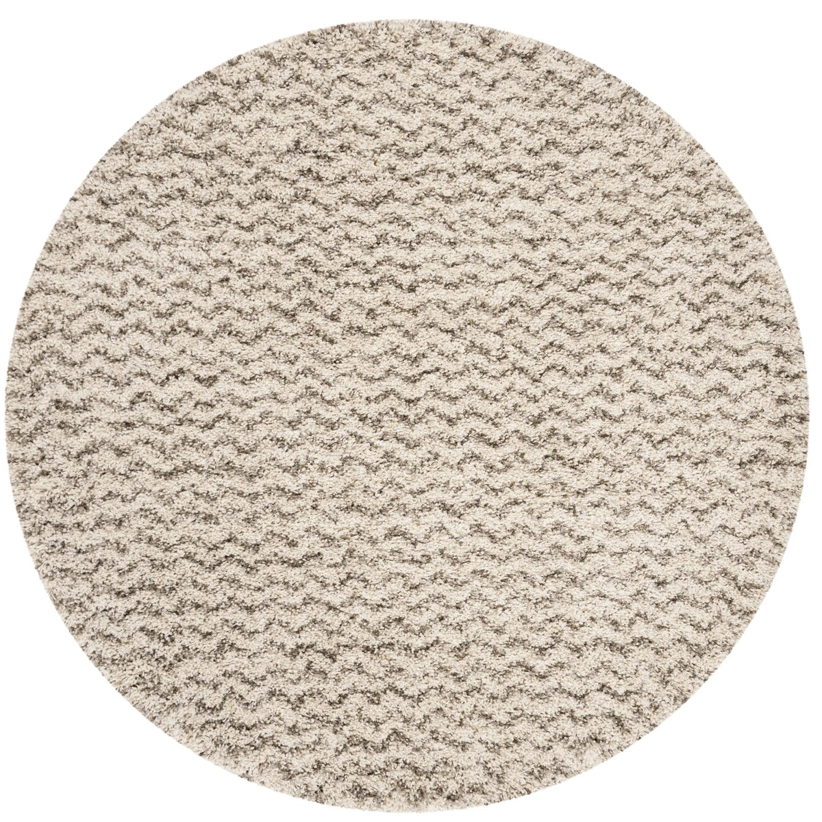 Safavieh Hudson Shag 5'-0" x 5'-0" Rug in Ivory / Grey