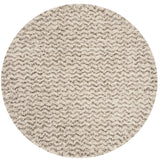 Safavieh Hudson Shag 5'-0" x 5'-0" Rug in Ivory / Grey