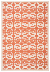 Safavieh Courtyard 5'-3" x 7'-7" Rug in Terracotta / Beige