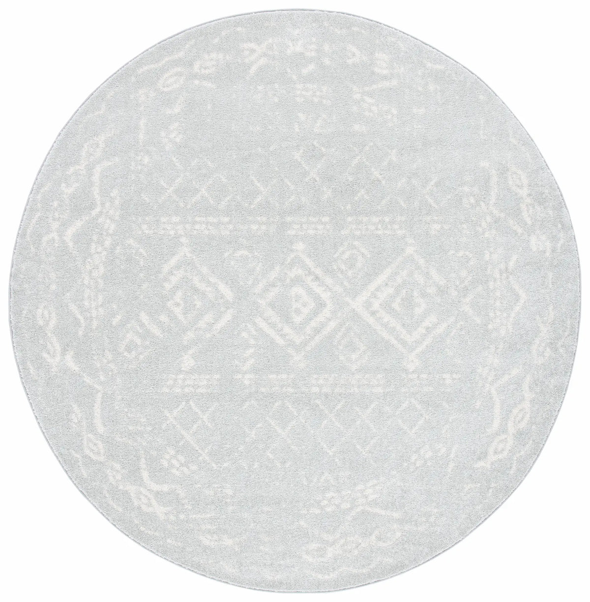 Safavieh Tulum 6'-7" x 6'-7" Rug in Light Grey / Ivory