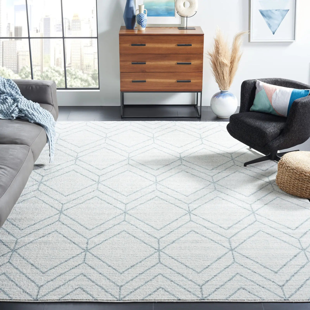 Safavieh Adirondack 10'-0" x 14'-0" Rug in Grey / Blue