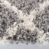 Safavieh Venus Shag 500 6'-7" x 6'-7" Rug in Grey / Ivory