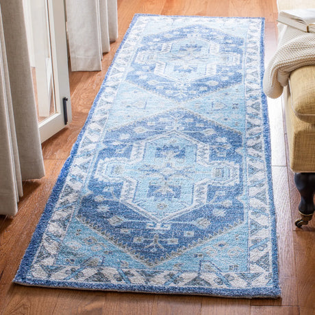Safavieh Saffron 2'-3" x 8'-0" Rug in Blue / Ivory