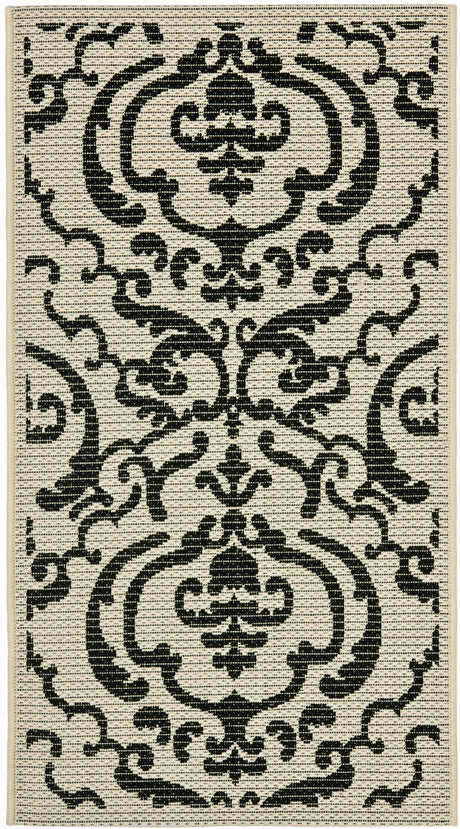 Safavieh Courtyard 2'-0" x 3'-7" Rug in Sand / Black