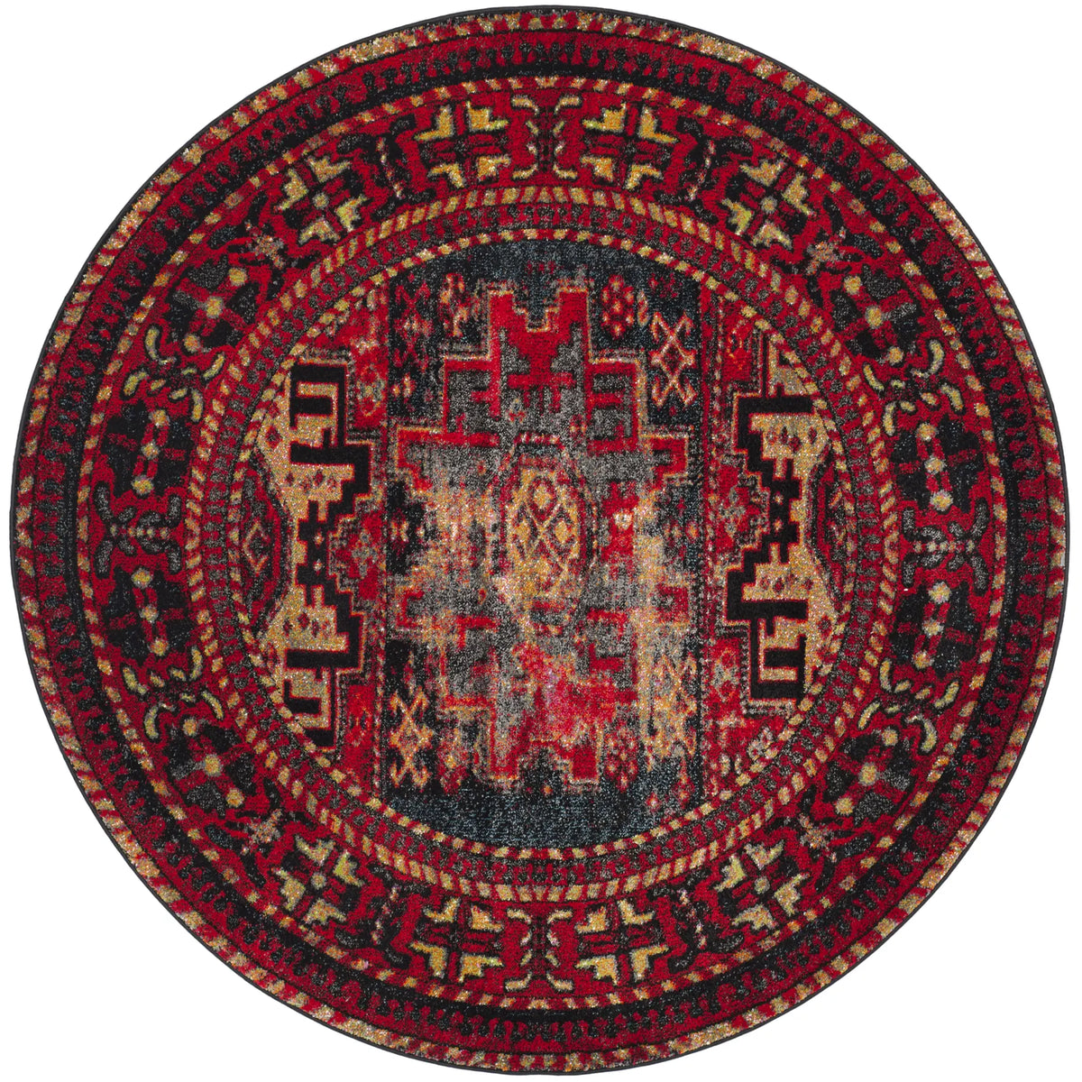 Safavieh Vintage Hamadan 10'-0" x 10'-0" Rug in Red / Multi
