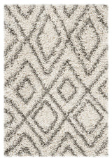 Safavieh Hudson Shag 2'-0" x 3'-0" Rug in Ivory / Grey