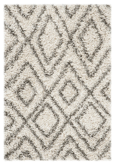 Safavieh Hudson Shag 2'-0" x 3'-0" Rug in Ivory / Grey