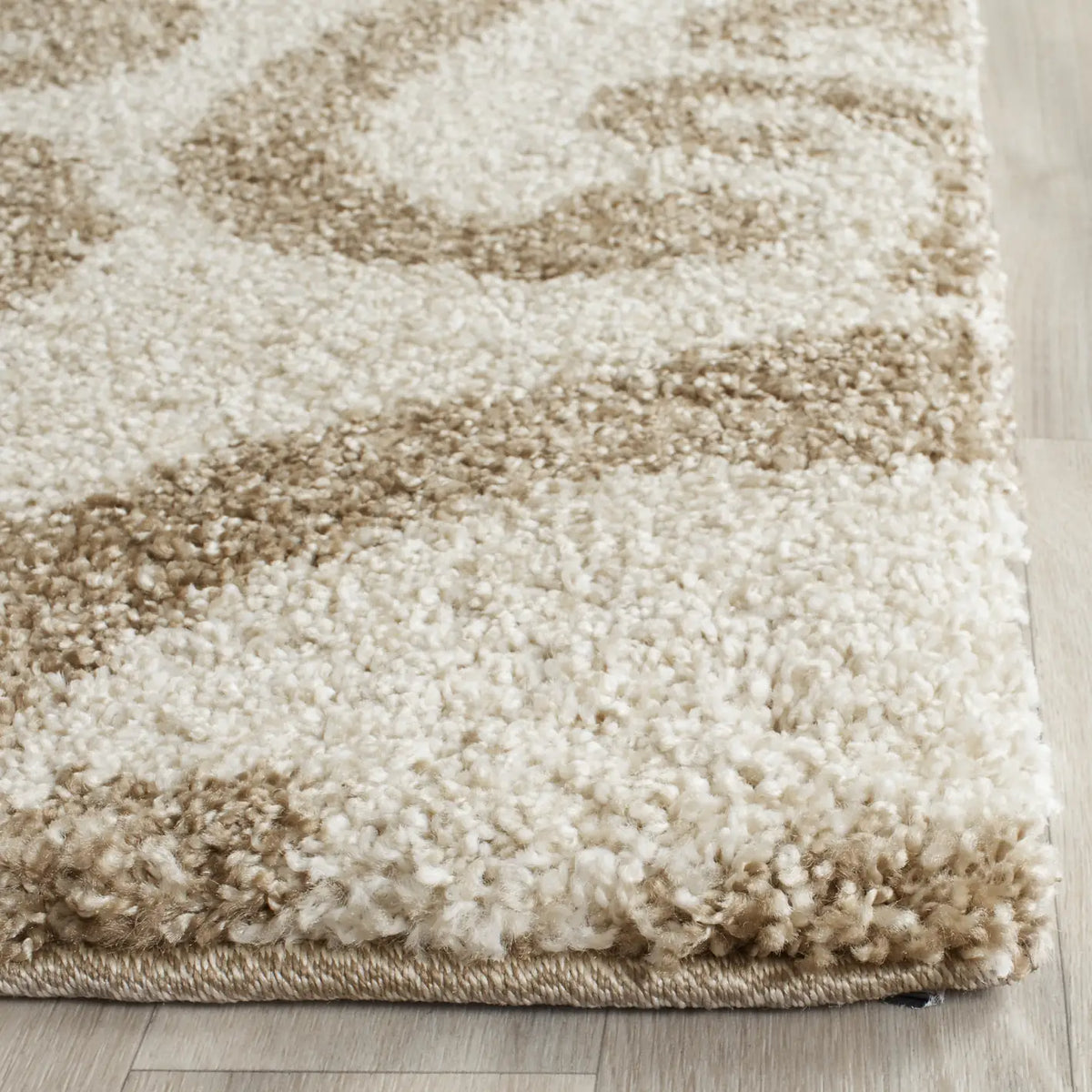 Safavieh Florida Shag 9'-6" x 13'-0" Rug in Cream / Beige