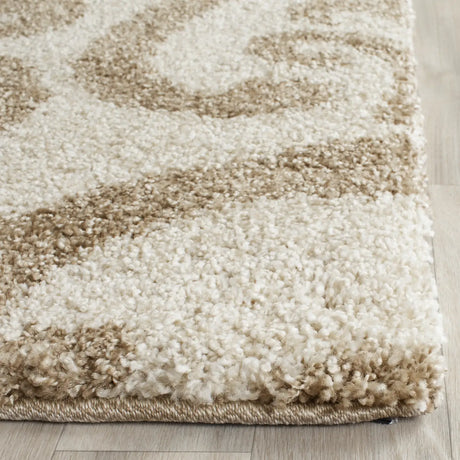 Safavieh Florida Shag 9'-6" x 13'-0" Rug in Cream / Beige