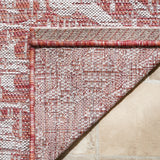 Safavieh Courtyard 6'-7" x 9'-6" Rug in Rust / Grey
