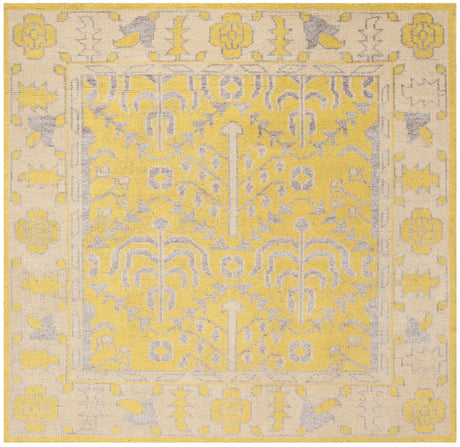 Safavieh Stone Wash 6'-0" x 6'-0" Rug in Yellow