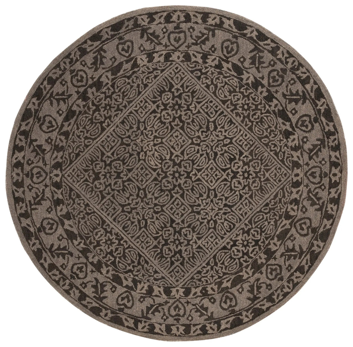 Safavieh Dip Dye 5'-0" x 5'-0" Rug in Dark Grey