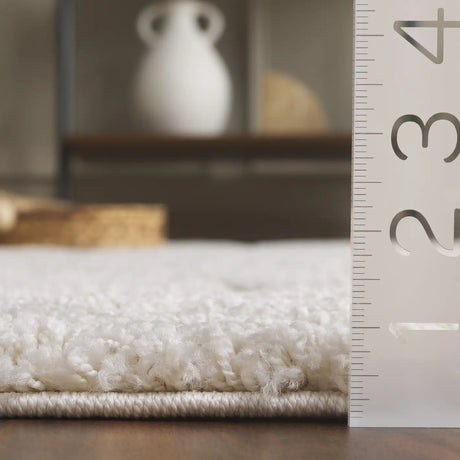 Safavieh Florida Shag 5'-3" x 7'-6" Rug in Creme / Creme