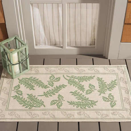 Safavieh Courtyard 2'-0" x 3'-7" Rug in Natural / Olive