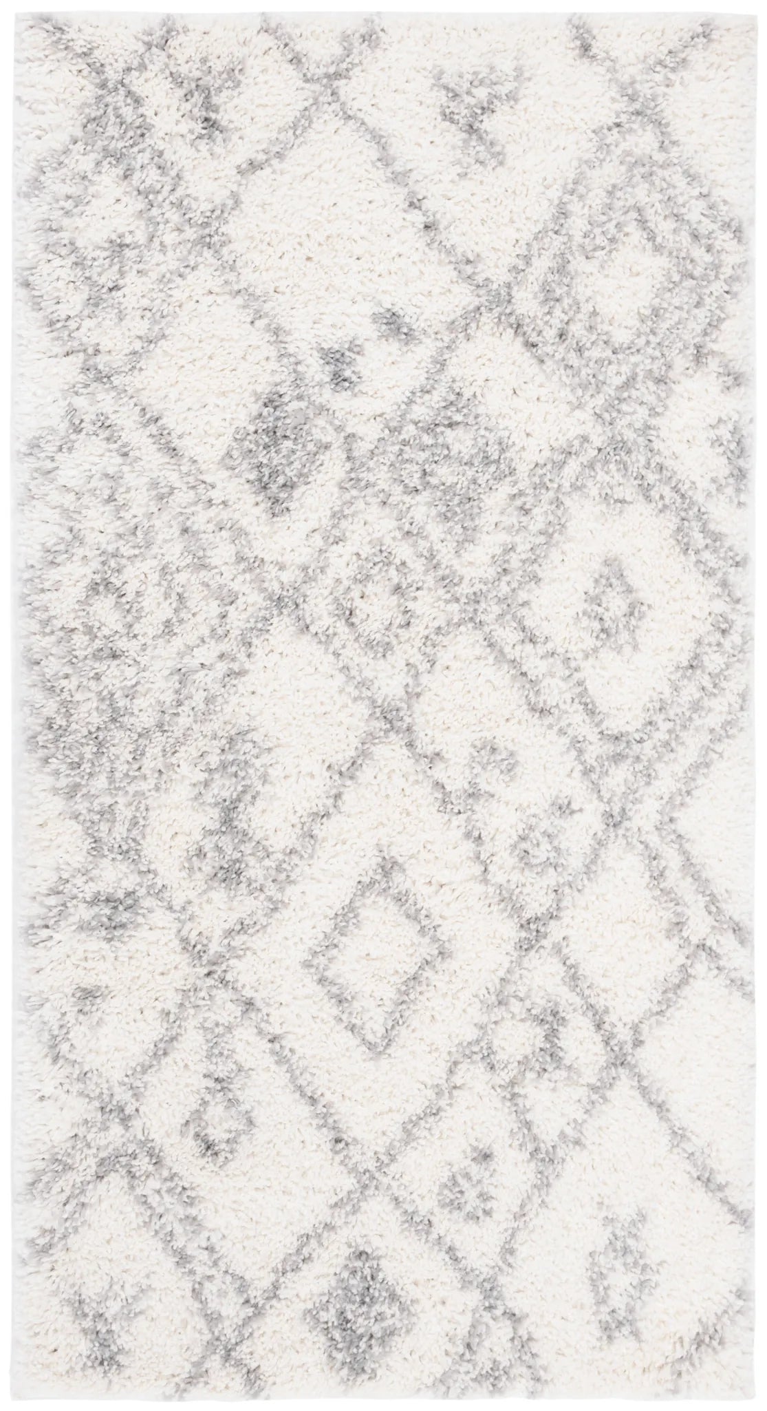 Safavieh Parma Shag 3'-0" x 5'-0" Rug in Cream / Grey