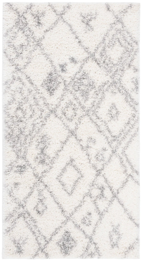 Safavieh Parma Shag 3'-0" x 5'-0" Rug in Cream / Grey