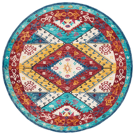 Safavieh Aspen 7'-0" x 7'-0" Rug in Blue / Rust
