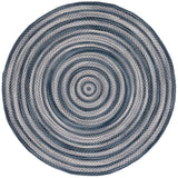 Safavieh Braided 5'-0" x 5'-0" Rug in Grey / Ivory