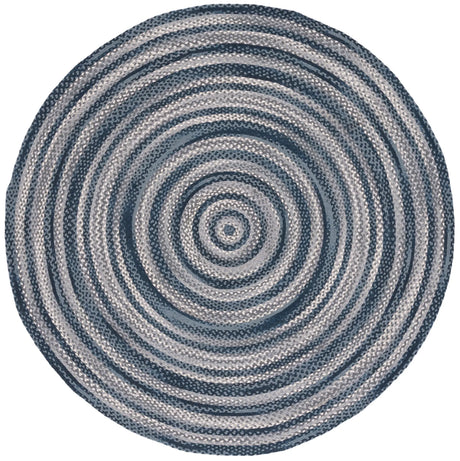 Safavieh Braided 5'-0" x 5'-0" Rug in Grey / Ivory