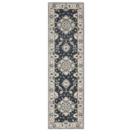 Oriental Weavers Sphinx Ellington Ell08 Blue/ Beige Rug - runner