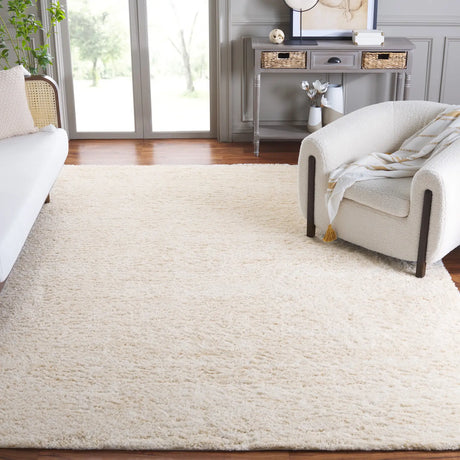 Safavieh Berber Shag 10'-0" x 14'-0" Rug in Ivory / Beige