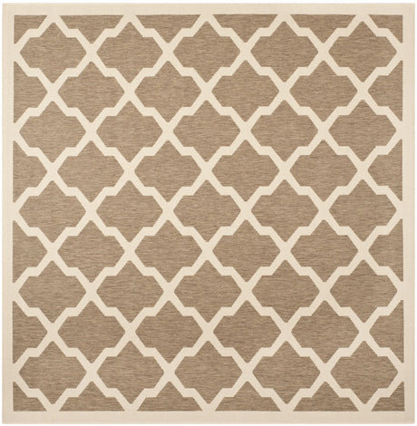 Safavieh Courtyard 7'-10" x 7'-10" Rug in Brown / Bone