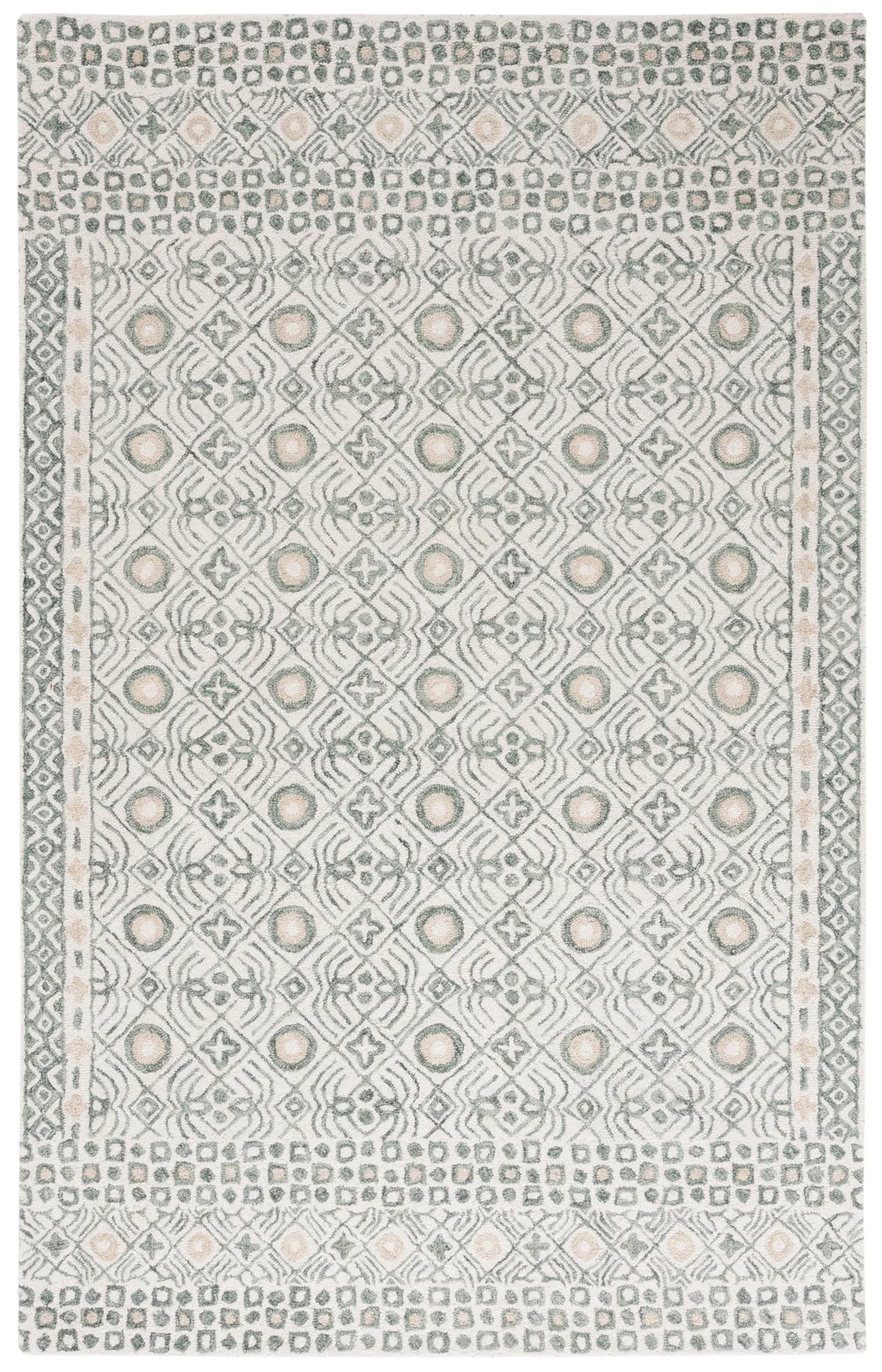 Safavieh Micro-Loop 4'-0" x 6'-0" Rug in Ivory / Grey