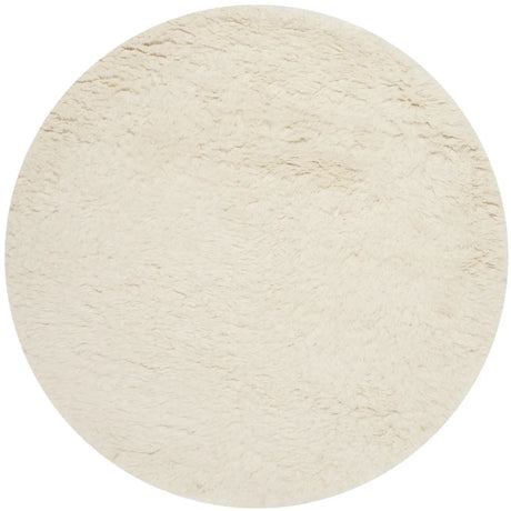 Safavieh Flokati 4'-0" x 4'-0" Rug in Ivory
