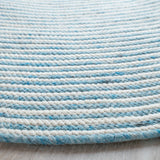 Safavieh Braided 5'-0" x 5'-0" Rug in Blue / Ivory