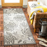Safavieh Courtyard 2'-3" x 10'-0" Rug in Light Grey / Anthracite