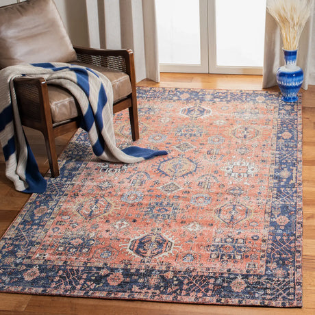 Safavieh Classic Vintage 5'-0" x 8'-0" Rug in Rust / Navy