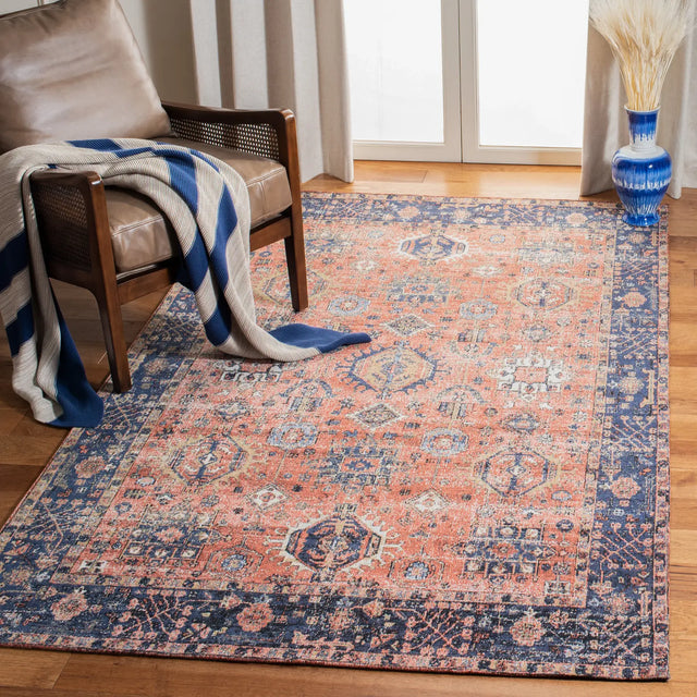 Safavieh Classic Vintage 5'-0" x 8'-0" Rug in Rust / Navy
