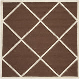 Safavieh Cambridge 6'-0" x 6'-0" Rug in Dark Brown / Ivory