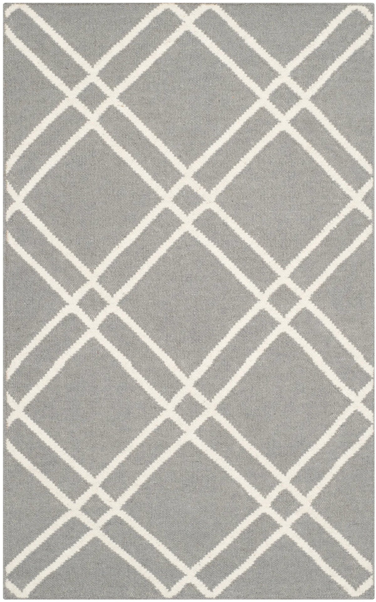 Safavieh Dhurries 2'-6" x 4'-0" Rug in Grey / Ivory