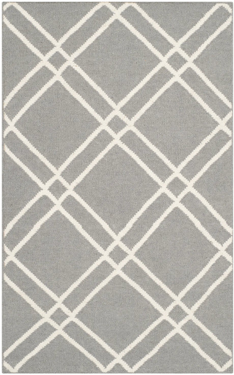 Safavieh Dhurries 2'-6" x 4'-0" Rug in Grey / Ivory