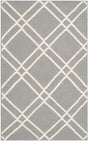 Safavieh Dhurries 2'-6" x 4'-0" Rug in Grey / Ivory