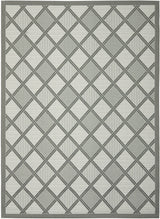 Safavieh Courtyard 6'-7" x 9'-6" Rug in Anthracite / Light Grey
